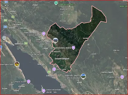 Chorvatsko – 14 120 M² pozemků, 6–8 Km od moře – Pouze 2,05 €/m²!