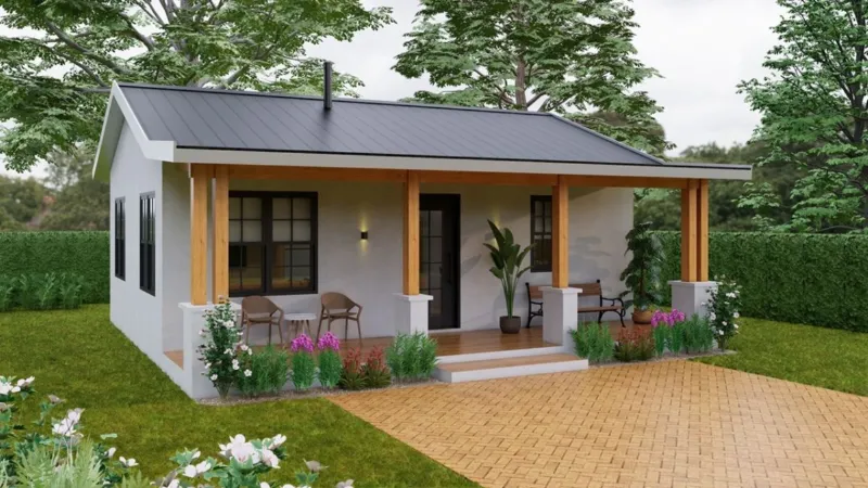 Kúzlo moderného chalúpku: Prehliadka 6x8 metrového domova